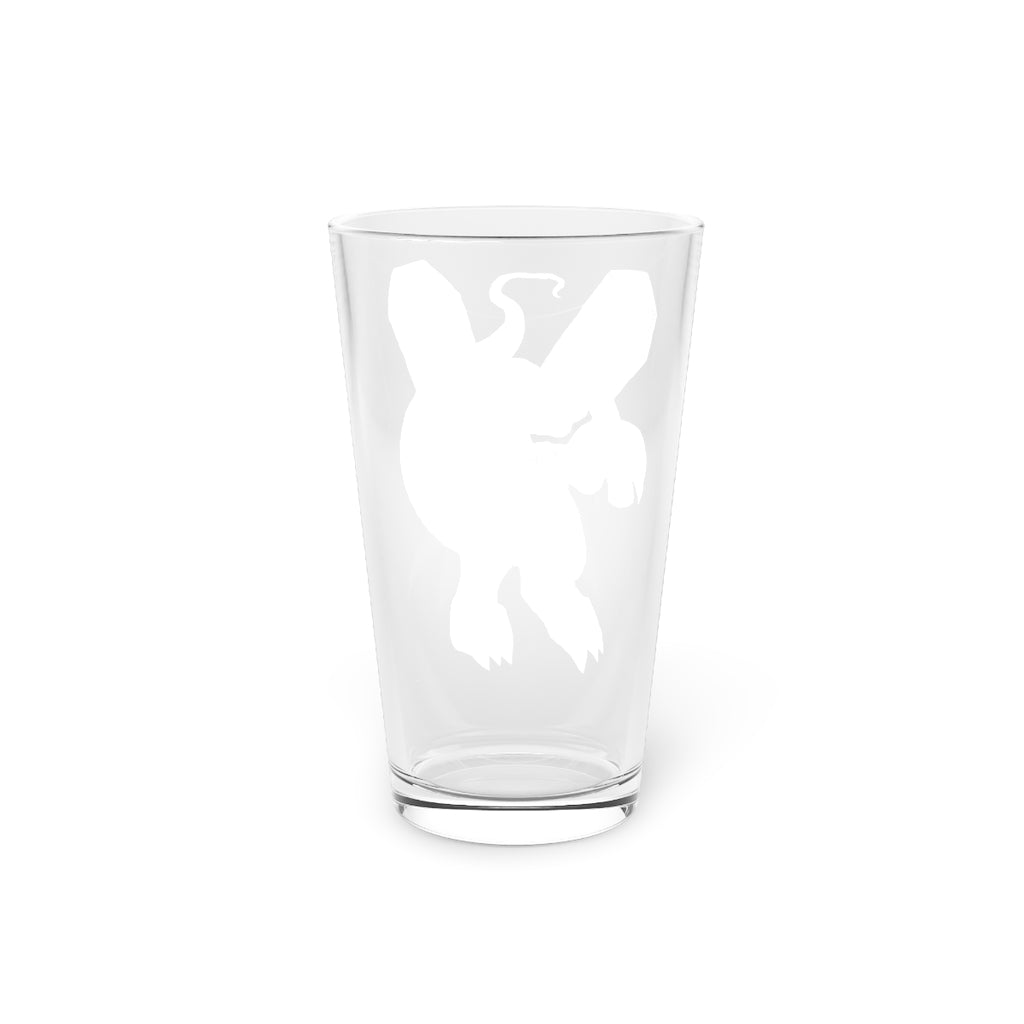 Rector Pint Glass, 16oz, clear glass with customizable design, perfect for beverages.