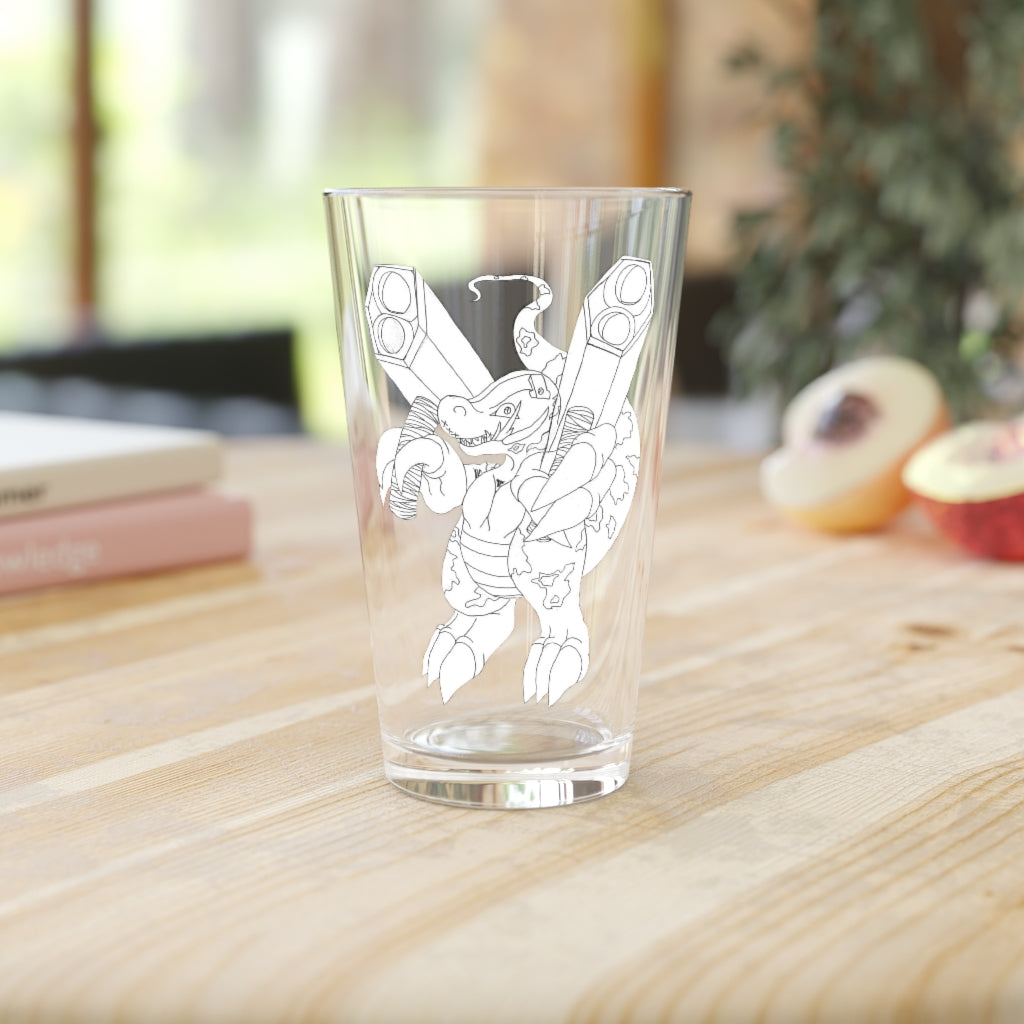 Rector Pint Glass, 16oz, clear glass with customizable design, perfect for beverages.