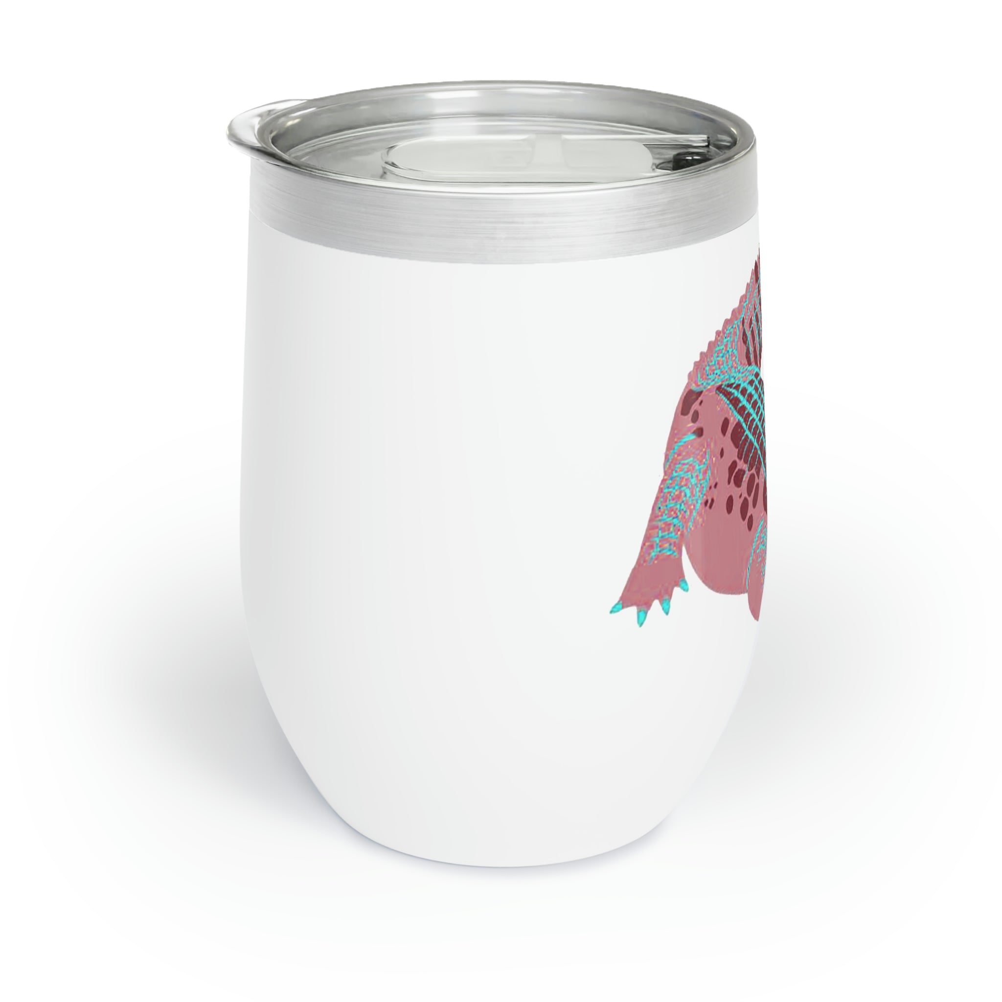 Red Alligator Chill Wine Tumbler with double-insulated walls, showcasing its sleek stainless steel design and customizable features.