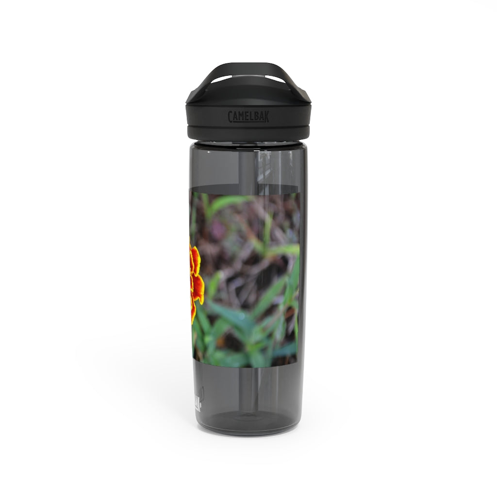 Red and Yellow Flower CamelBak Eddy® Water Bottle with a vibrant floral design, available in 20oz and 25oz sizes.