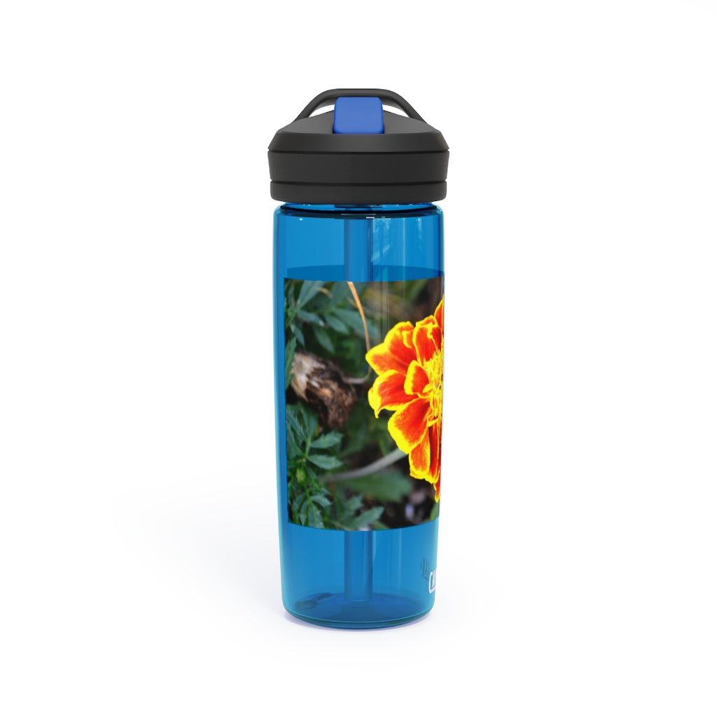 Red and Yellow Flower CamelBak Eddy® Water Bottle with a vibrant floral design, available in 20oz and 25oz sizes.