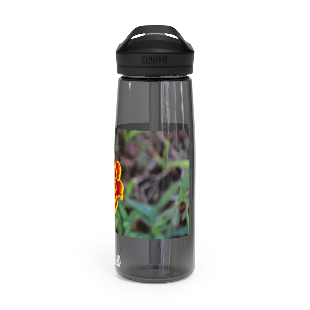 Red and Yellow Flower CamelBak Eddy® Water Bottle with a vibrant floral design, available in 20oz and 25oz sizes.