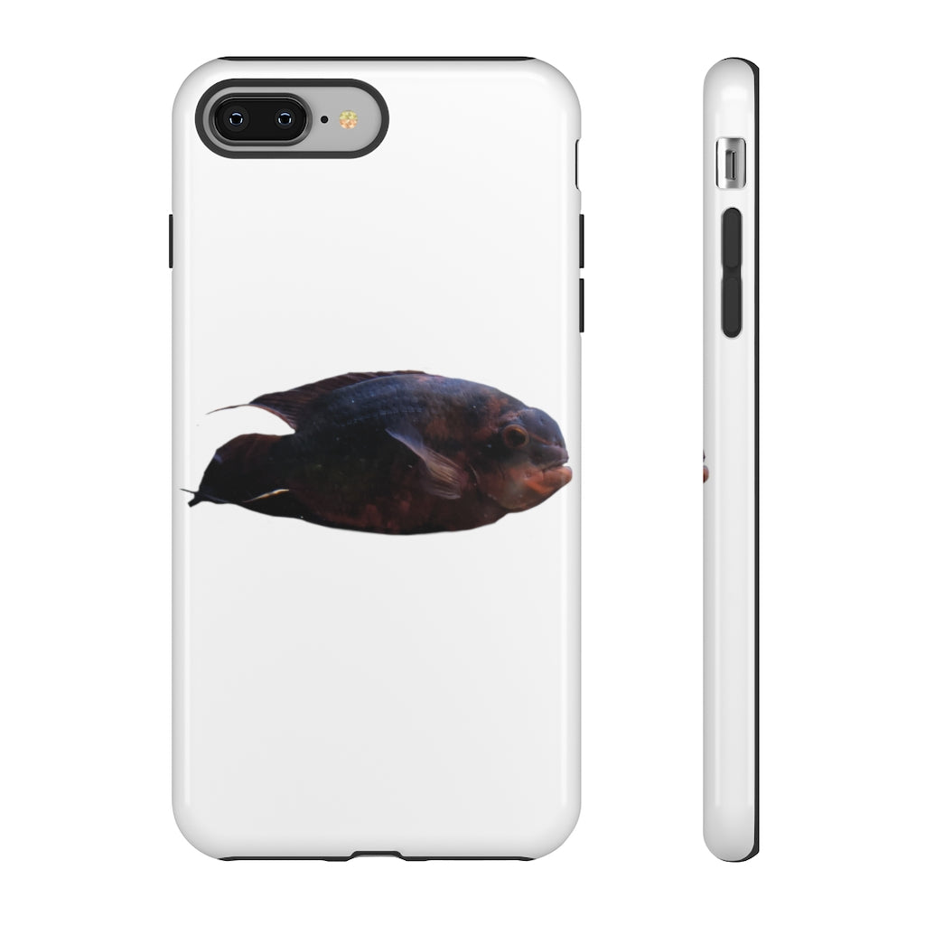 Red Black Fish Tough Case featuring a vibrant fish design, dual layer protection, and precise cutouts for easy access to ports.