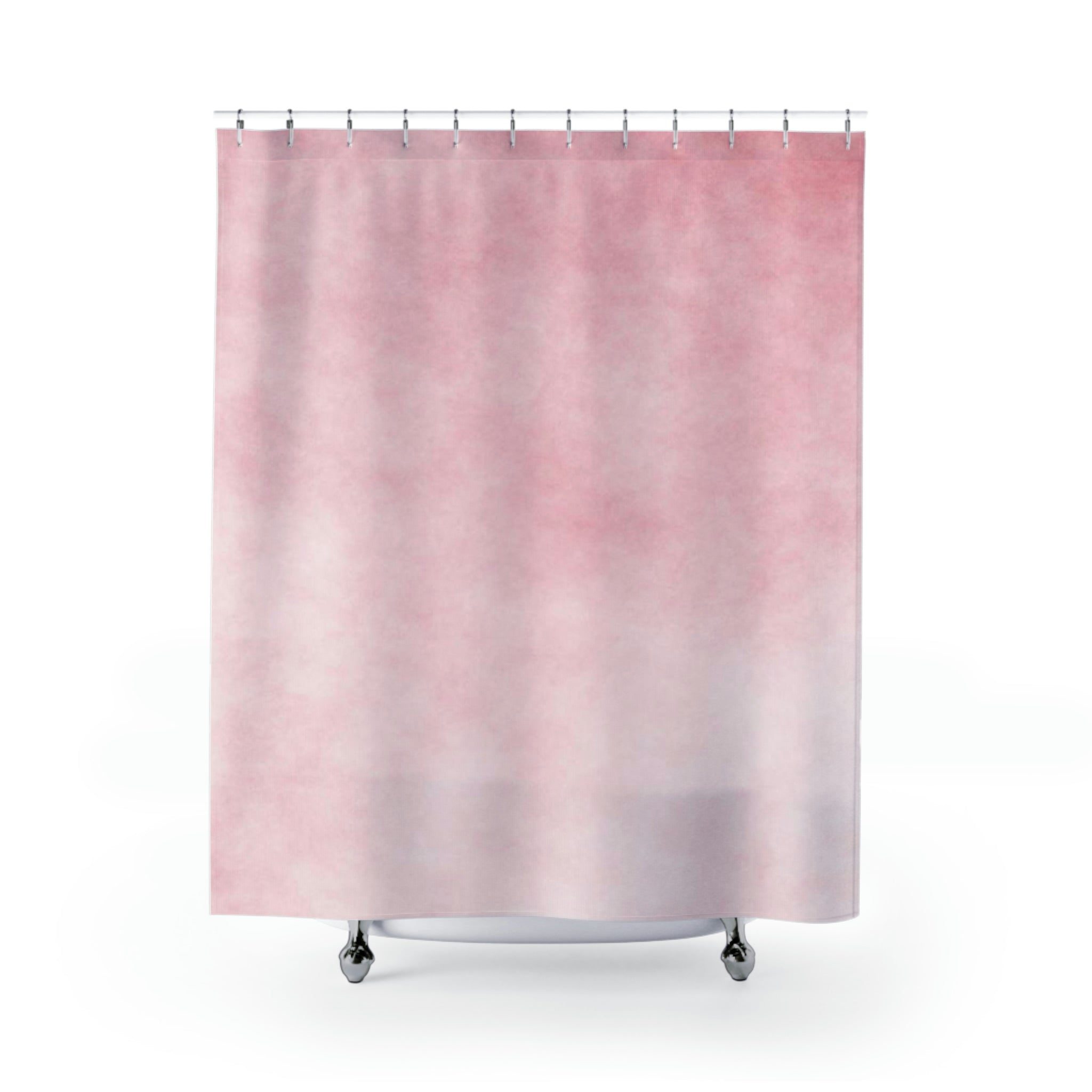 Red Clouds Shower Curtain featuring a vibrant cloud design on durable polyester fabric, perfect for enhancing bathroom decor.