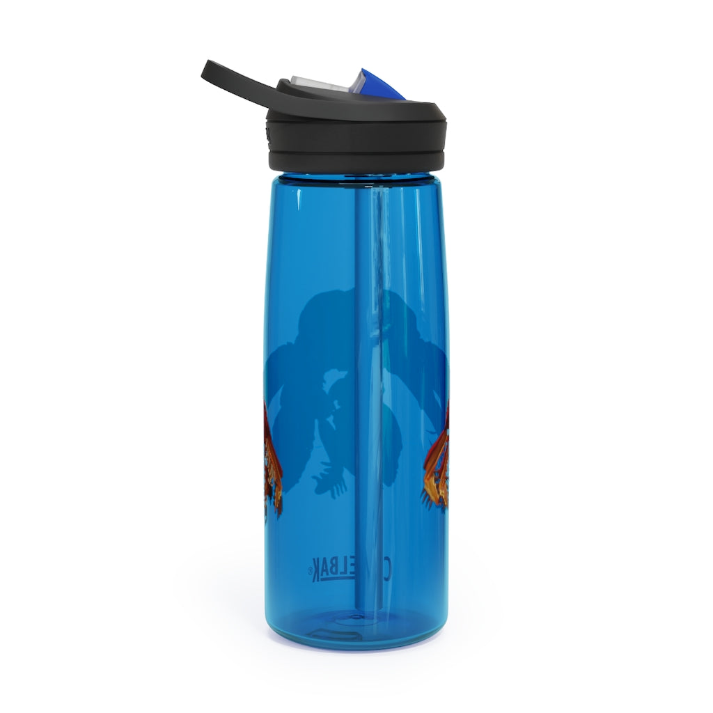 Red Crab CamelBak Eddy® Water Bottle in vibrant red color, showcasing its ergonomic design and spill-proof biting valve.