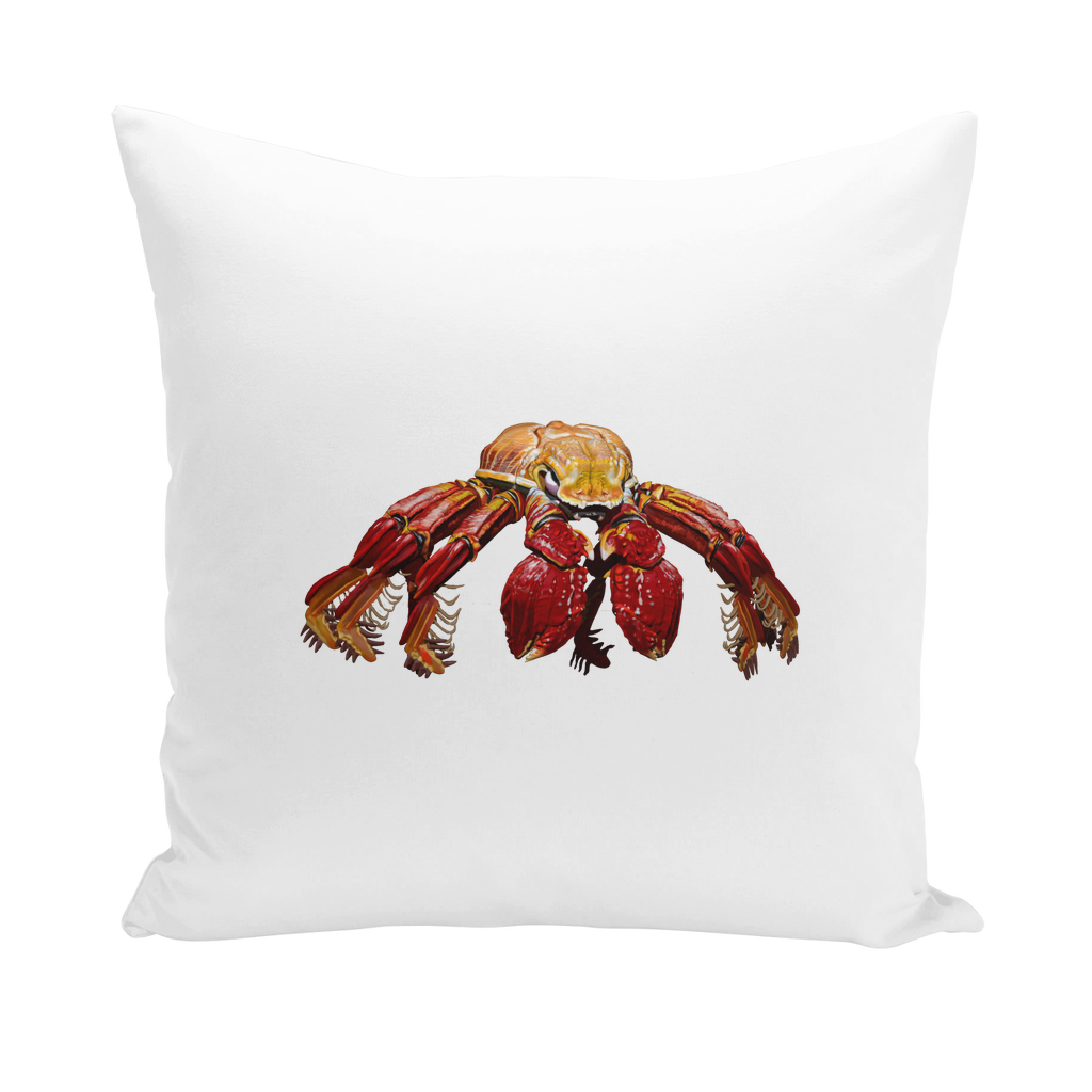 Red Crab Throw Pillows featuring vibrant crab designs on high-quality fabric, perfect for home decor.