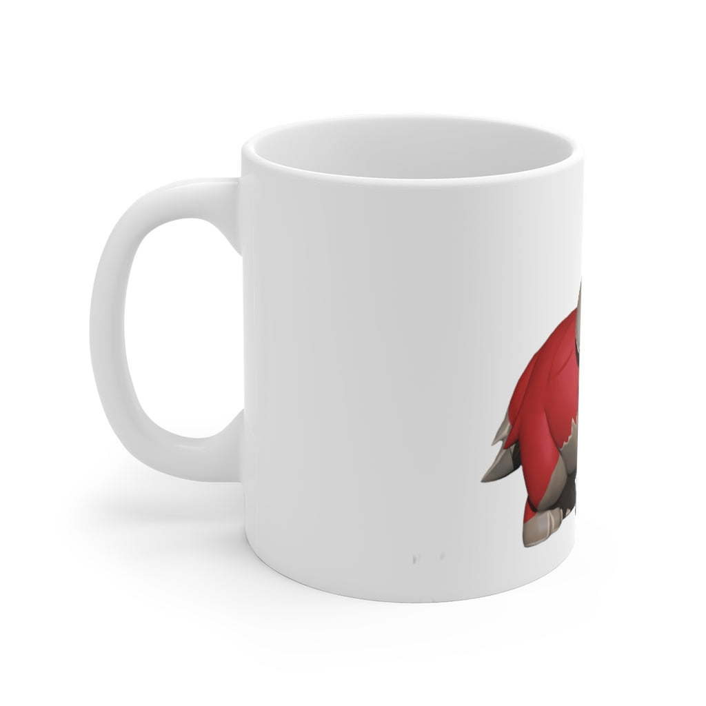 Red Dog Mug - Small 11oz with a scratch-resistant finish and easy-grip handle, perfect for coffee or tea.