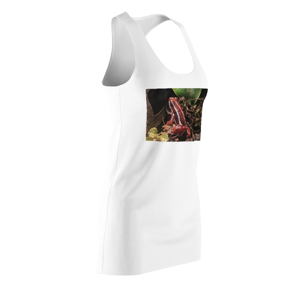 Red Frog Women's Cut & Sew Racerback Dress featuring a stylish design and comfortable fit, perfect for casual outings.