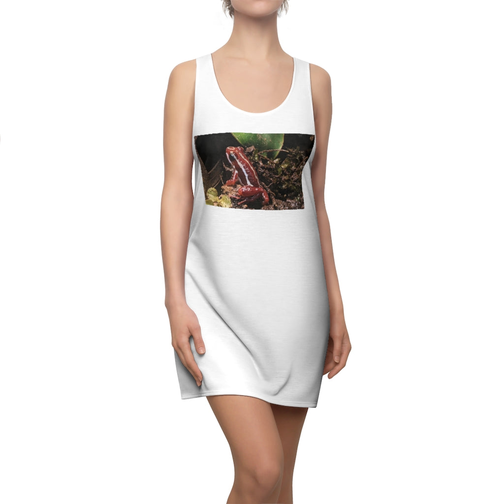 Red Frog Women's Cut & Sew Racerback Dress featuring a stylish design and comfortable fit, perfect for casual outings.