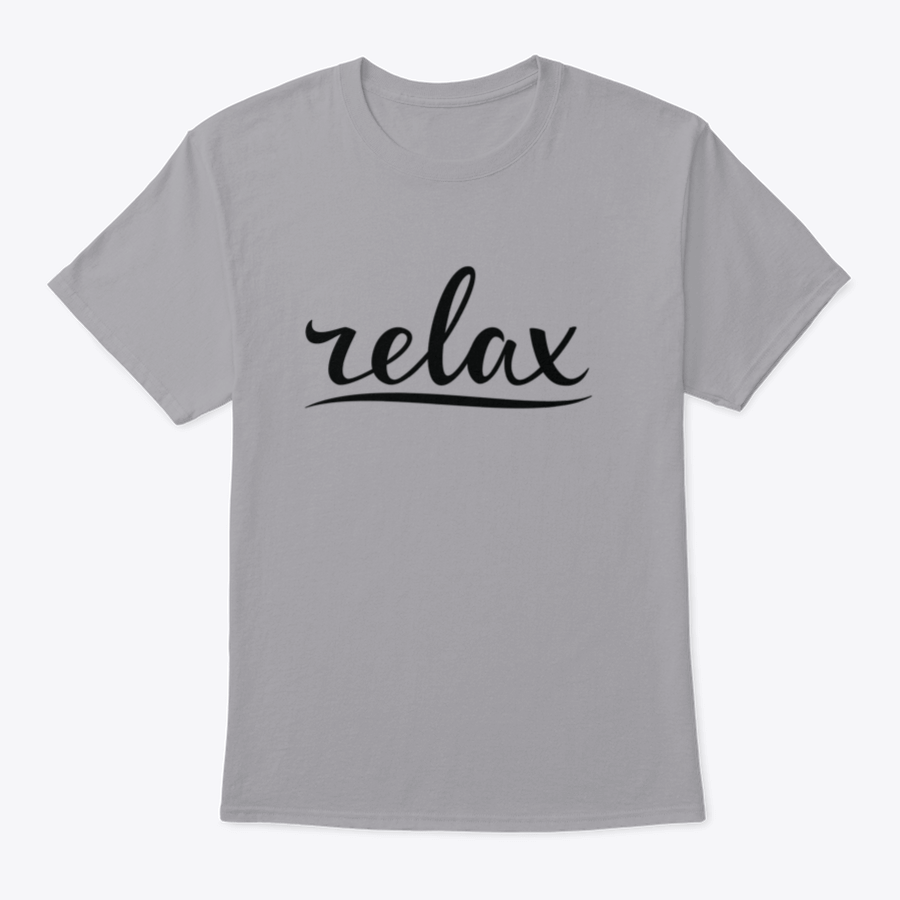 Relax Hand Lettering Design T-Shirt made from 100% cotton, featuring a classic fit and midweight fabric.