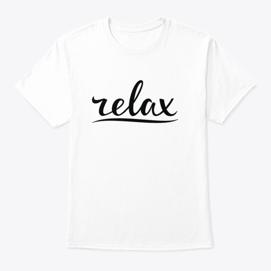 Relax Hand Lettering Design T-Shirt made from 100% cotton, featuring a classic fit and midweight fabric.