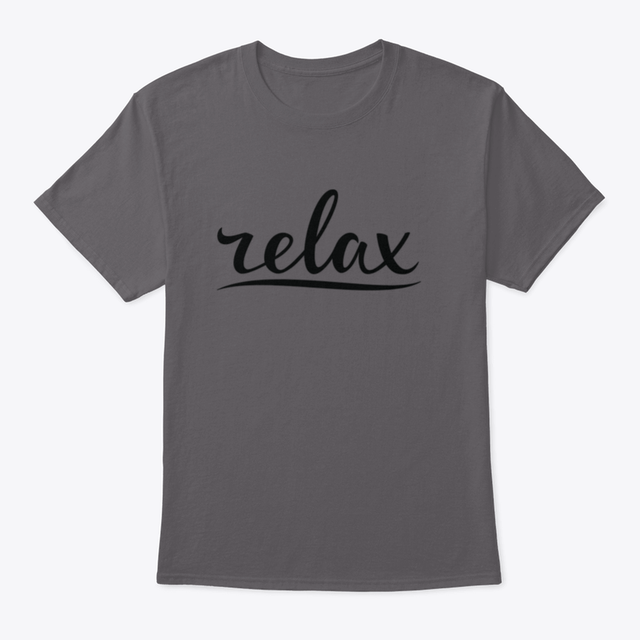 Relax Hand Lettering Design T-Shirt made from 100% cotton, featuring a classic fit and midweight fabric.