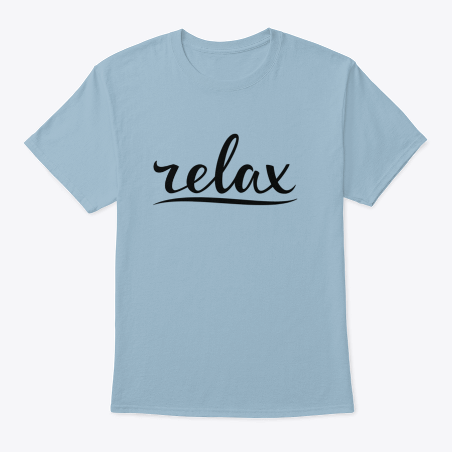 Relax Hand Lettering Design T-Shirt made from 100% cotton, featuring a classic fit and midweight fabric.