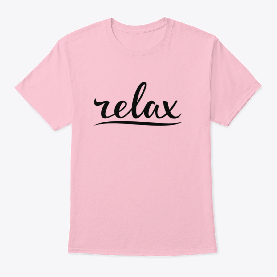 Relax Hand Lettering Design T-Shirt made from 100% cotton, featuring a classic fit and midweight fabric.