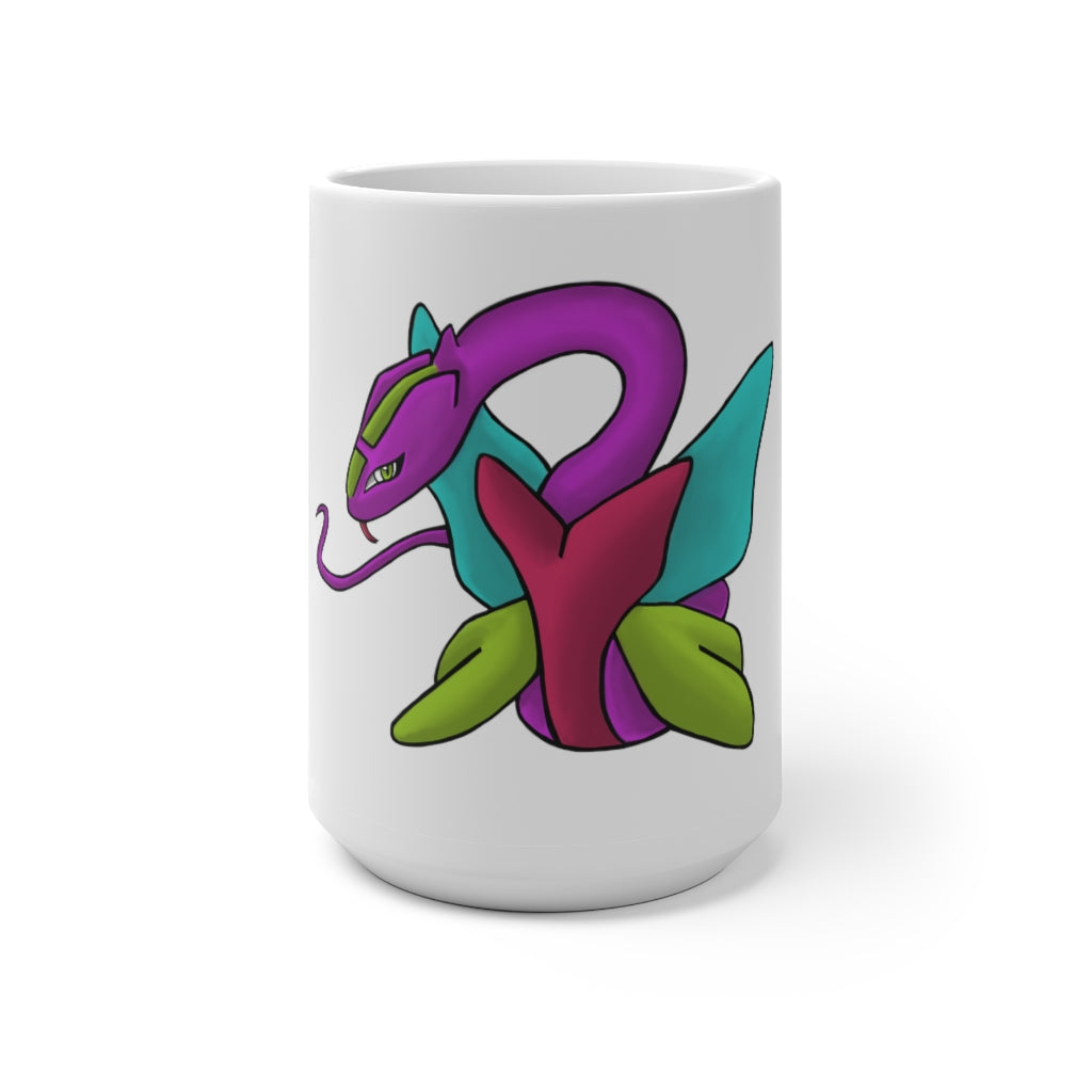 Rengitsu Color Changing Mug showcasing vibrant colors when filled with hot liquid, featuring a C-handle and rounded corners.