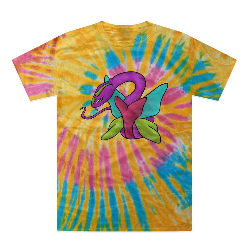 Rengitsu Tie-Dye T-Shirt featuring vibrant colors and unique patterns, made from 100% heavyweight cotton with double-needle stitching.