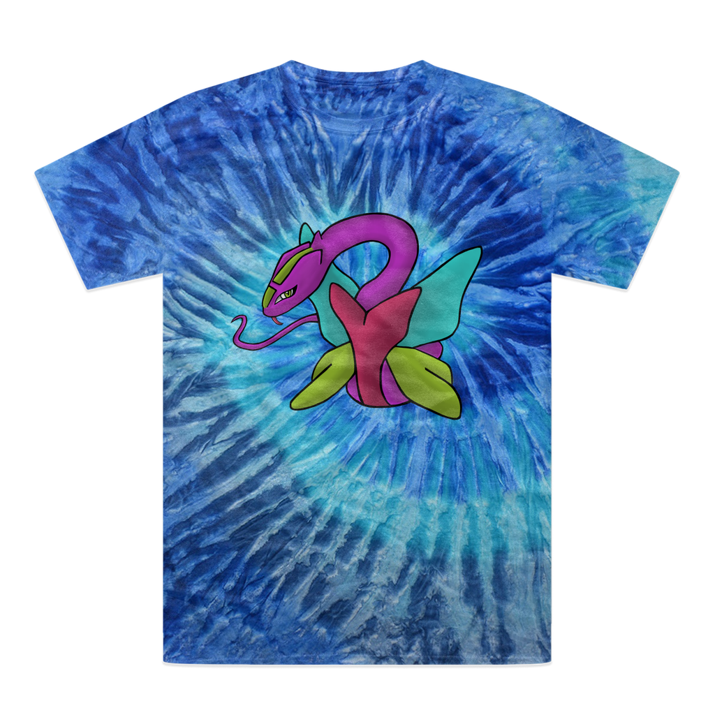 Rengitsu Tie-Dye T-Shirt featuring vibrant colors and unique patterns, made from 100% heavyweight cotton with double-needle stitching.