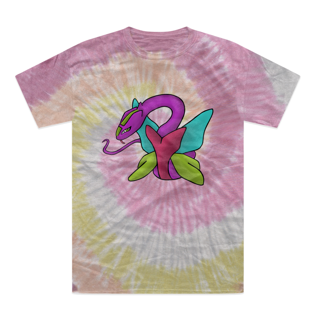 Rengitsu Tie-Dye T-Shirt featuring vibrant colors and unique patterns, made from 100% heavyweight cotton with double-needle stitching.