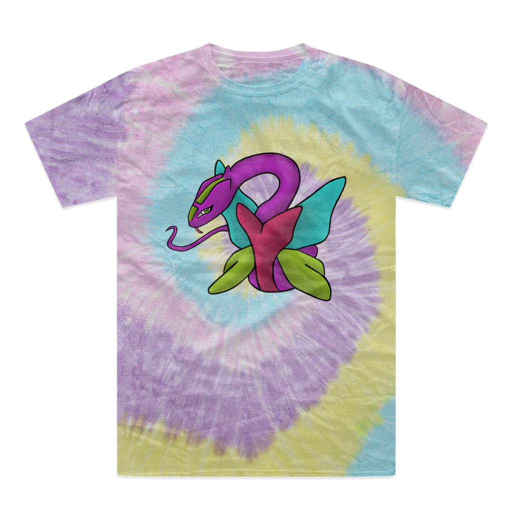 Rengitsu Tie-Dye T-Shirt featuring vibrant colors and unique patterns, made from 100% heavyweight cotton with double-needle stitching.