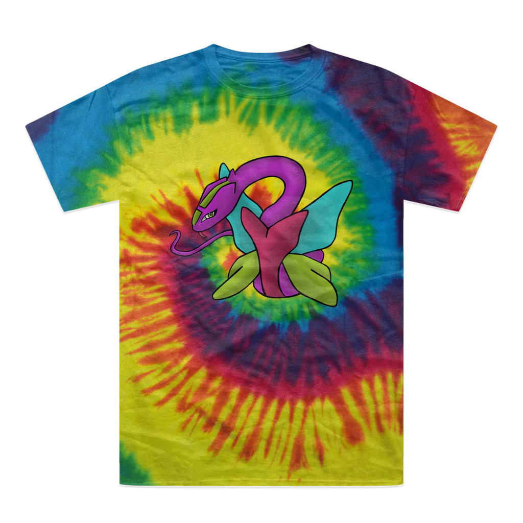 Rengitsu Tie-Dye T-Shirt featuring vibrant colors and unique patterns, made from 100% heavyweight cotton with double-needle stitching.