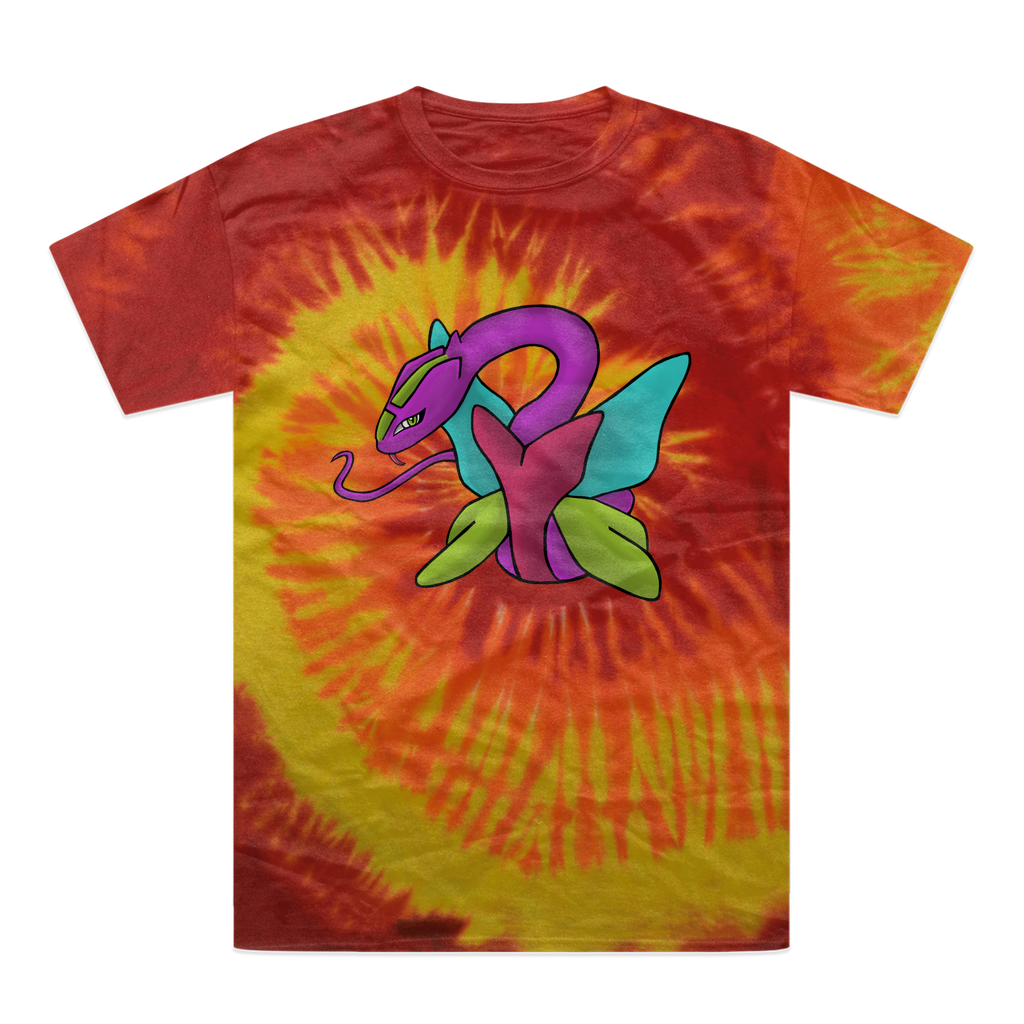 Rengitsu Tie-Dye T-Shirt featuring vibrant colors and unique patterns, made from 100% heavyweight cotton with double-needle stitching.