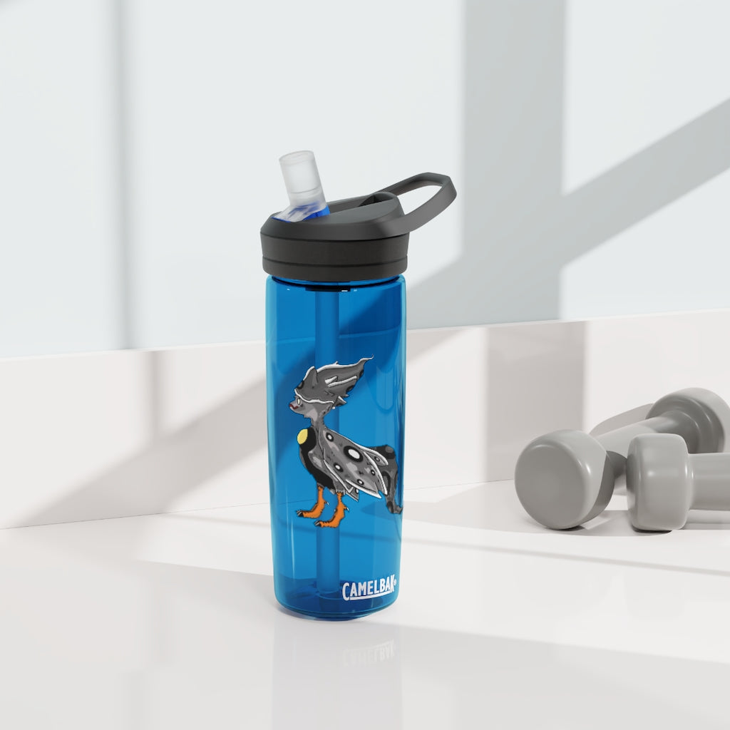 Rerann CamelBak Eddy® Water Bottle in 20oz and 25oz sizes, showcasing its durable Tritan™ material and spill-proof design.