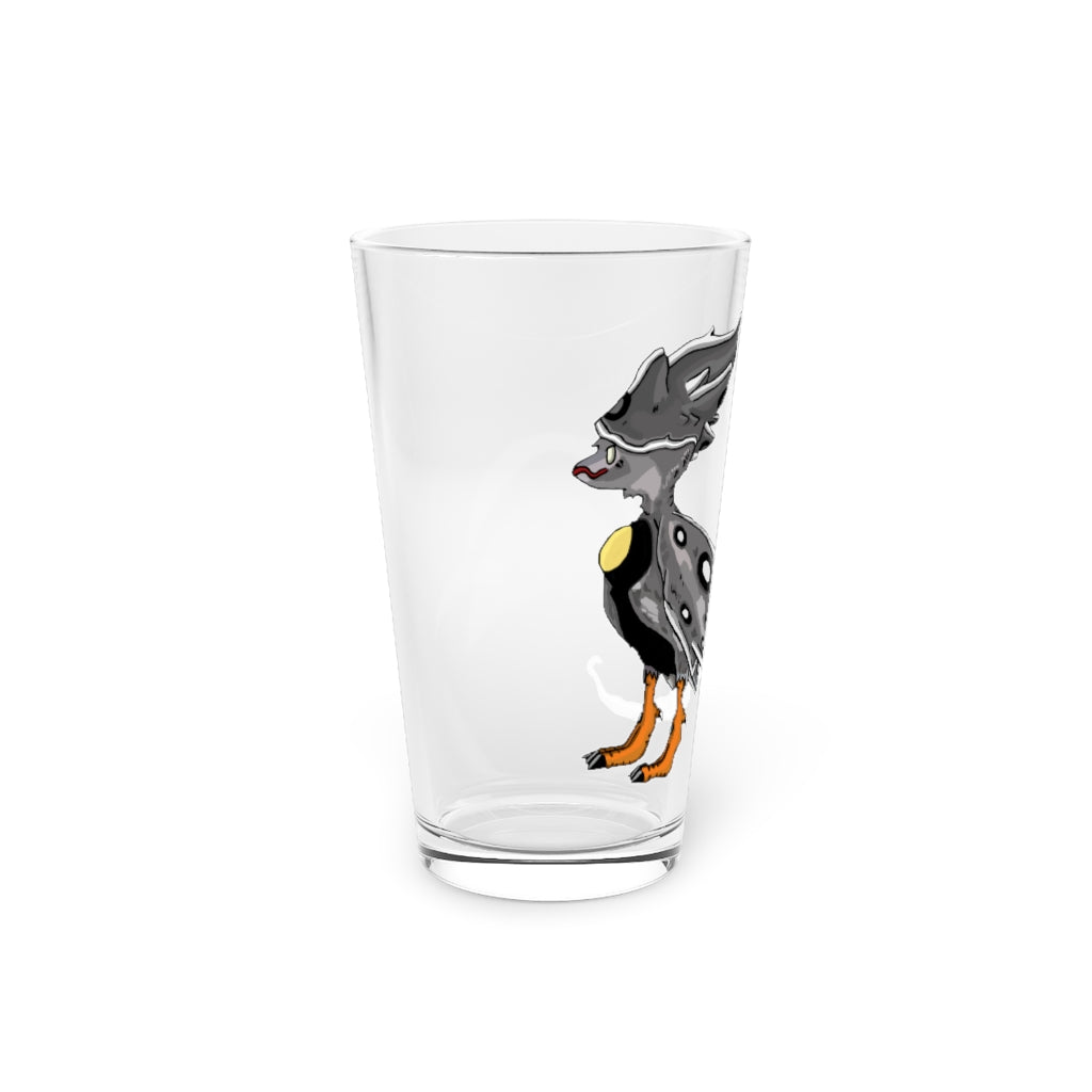 Rerann Pint Glass, 16oz, clear glass with custom printed design, perfect for beverages.