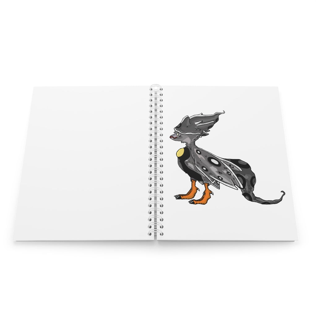 Rerann Spiral Notebook with customizable covers and wide-ruled pages, featuring a semi-gloss laminated finish.