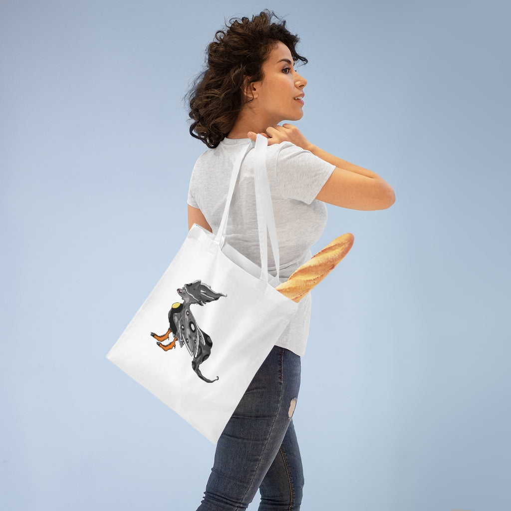 Rerann Tote Bag made of 100% cotton with long handles and cross stitching, available in multiple colors.