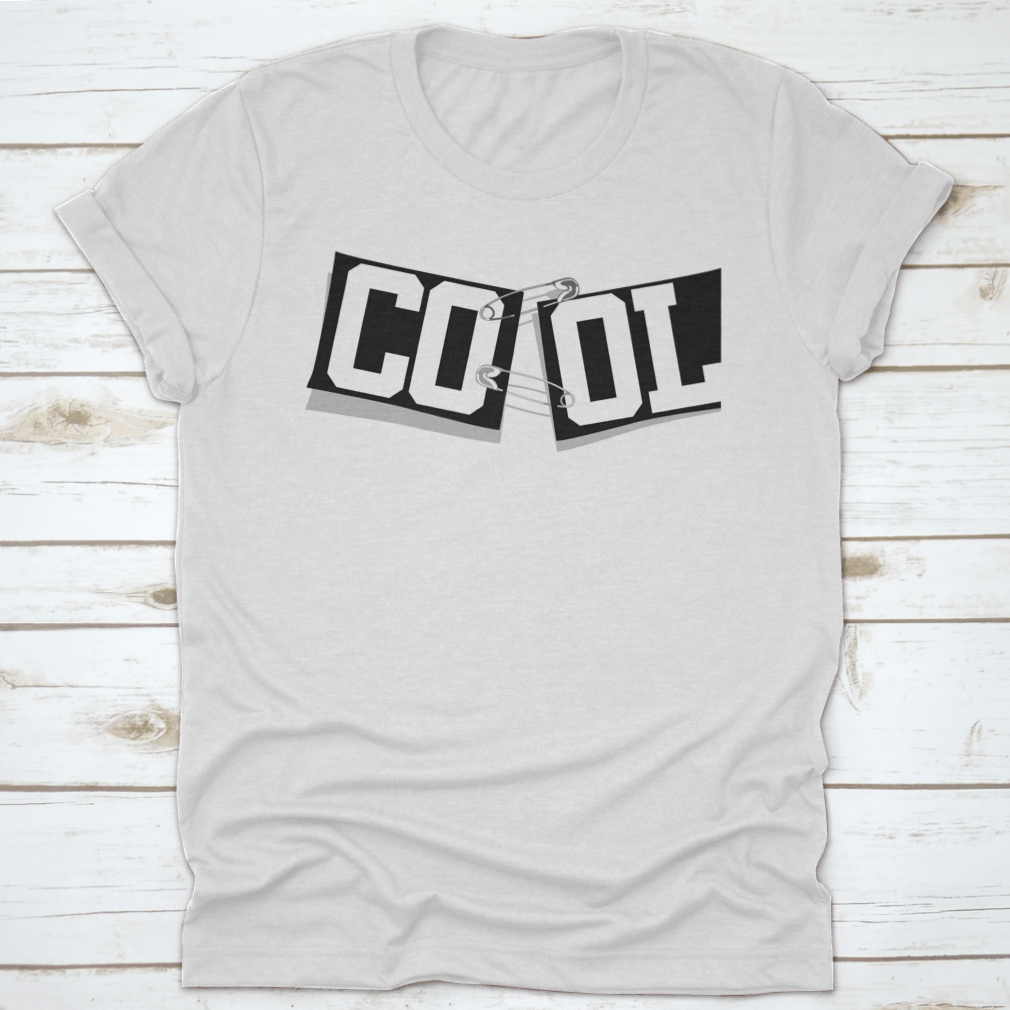 A stylish Retro Hipster Cool Tape Tee featuring a unique safety pins print, perfect for girls who love trendy fashion.