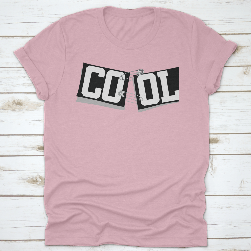 A stylish Retro Hipster Cool Tape Tee featuring a unique safety pins print, perfect for girls who love trendy fashion.