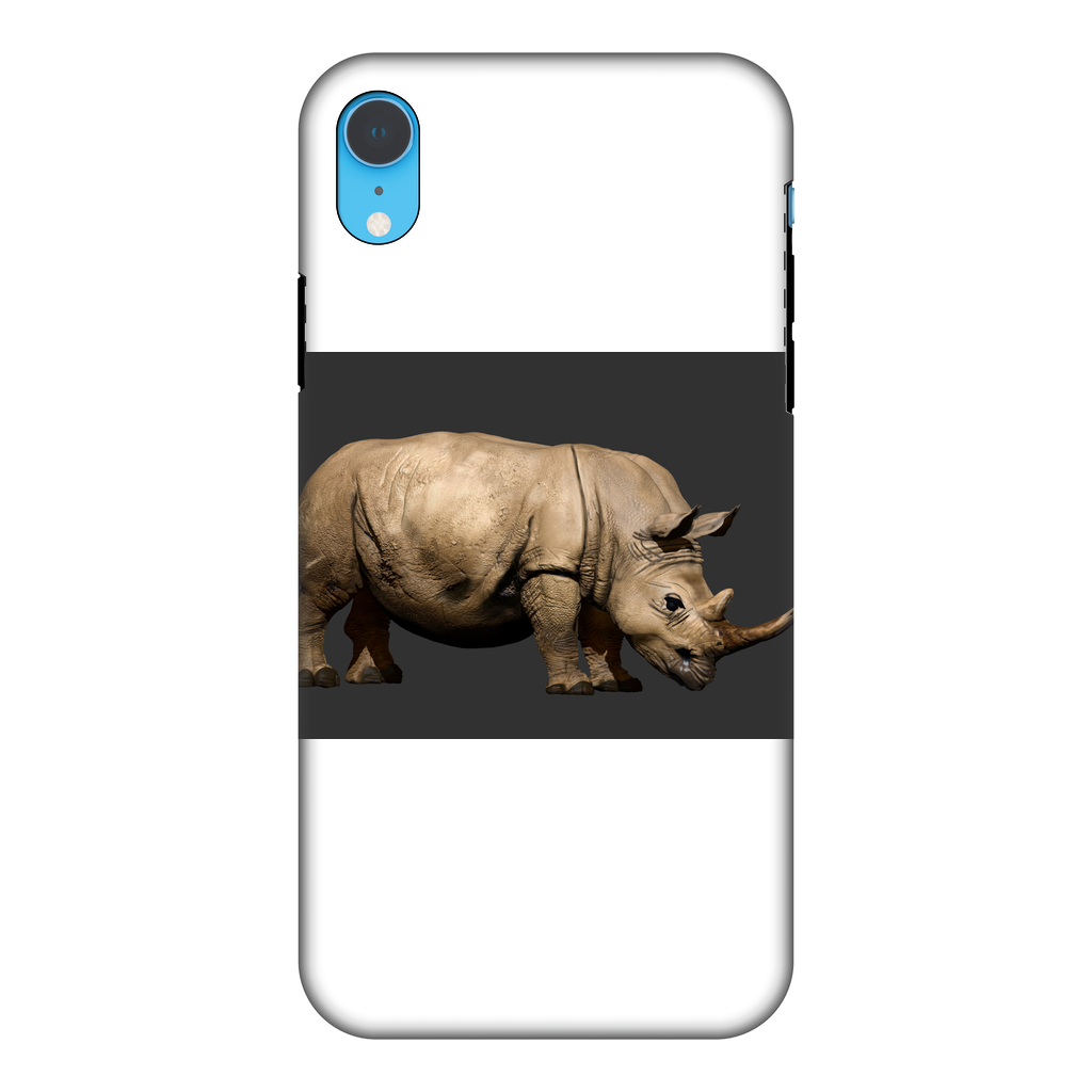 Rhino Character Fully Printed Tough Phone Case showcasing vibrant design and dual-layer protection.