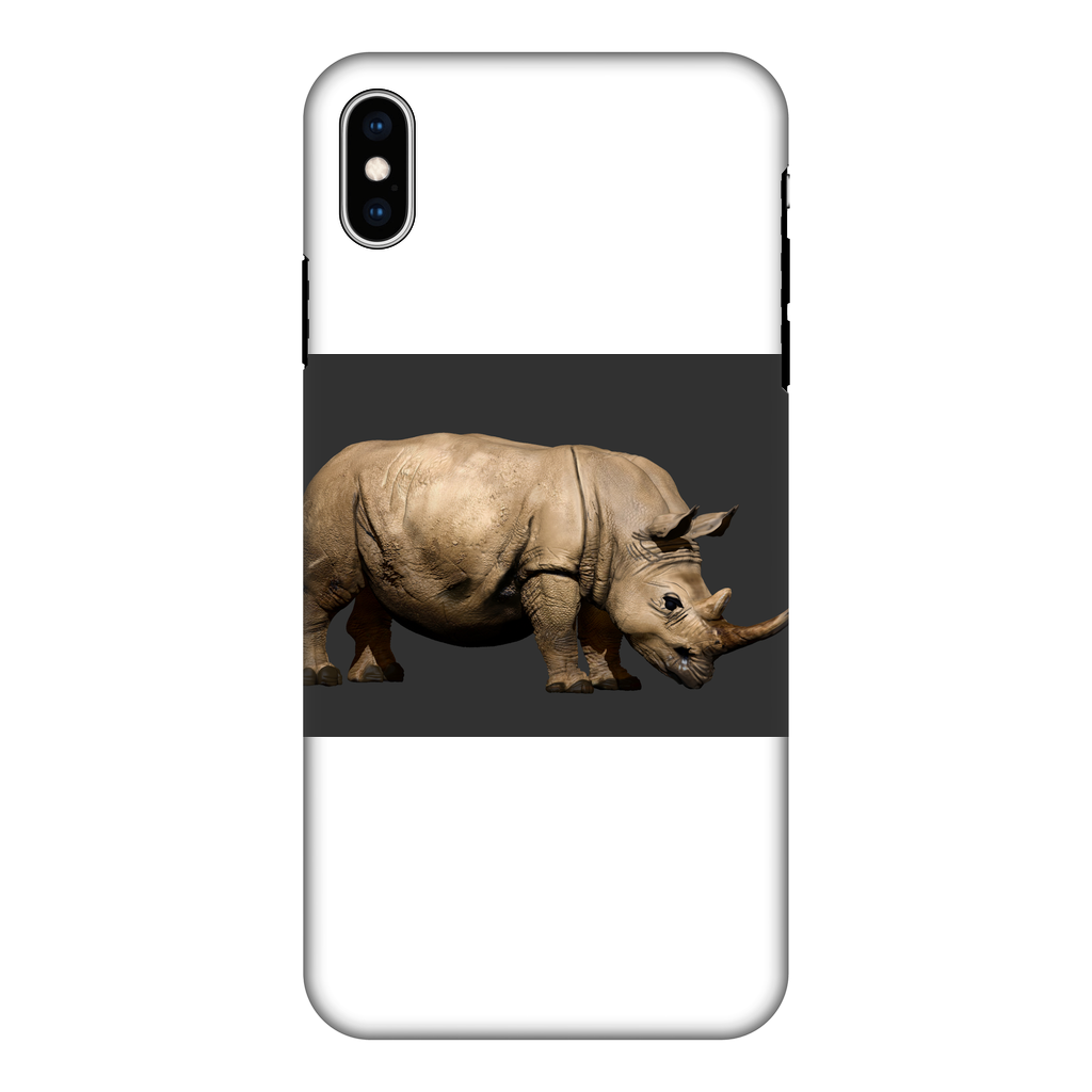 Rhino Character Fully Printed Tough Phone Case showcasing vibrant design and dual-layer protection.