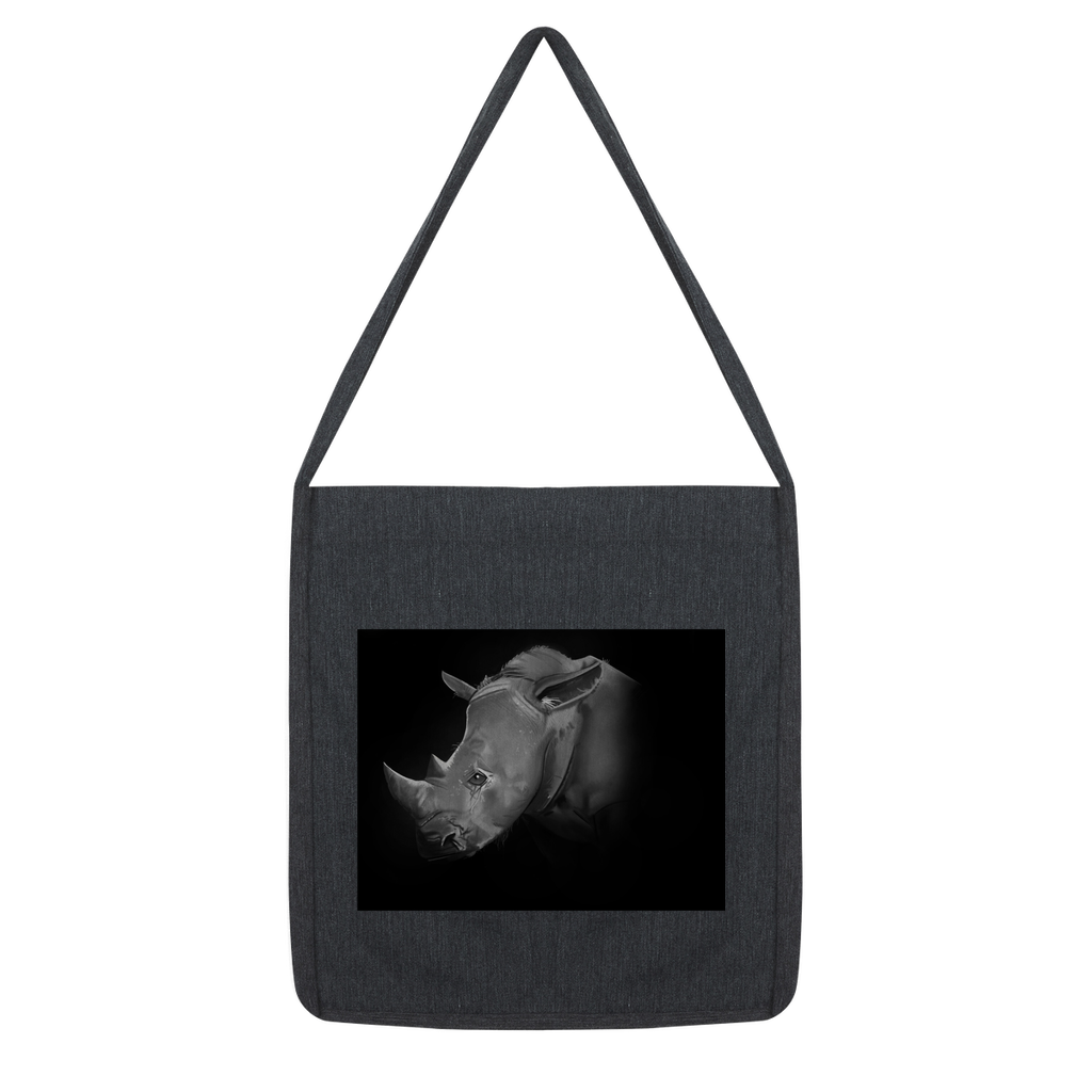 Rhino Classic Tote Bag made from recycled materials, featuring a durable woven twill design in various colors.