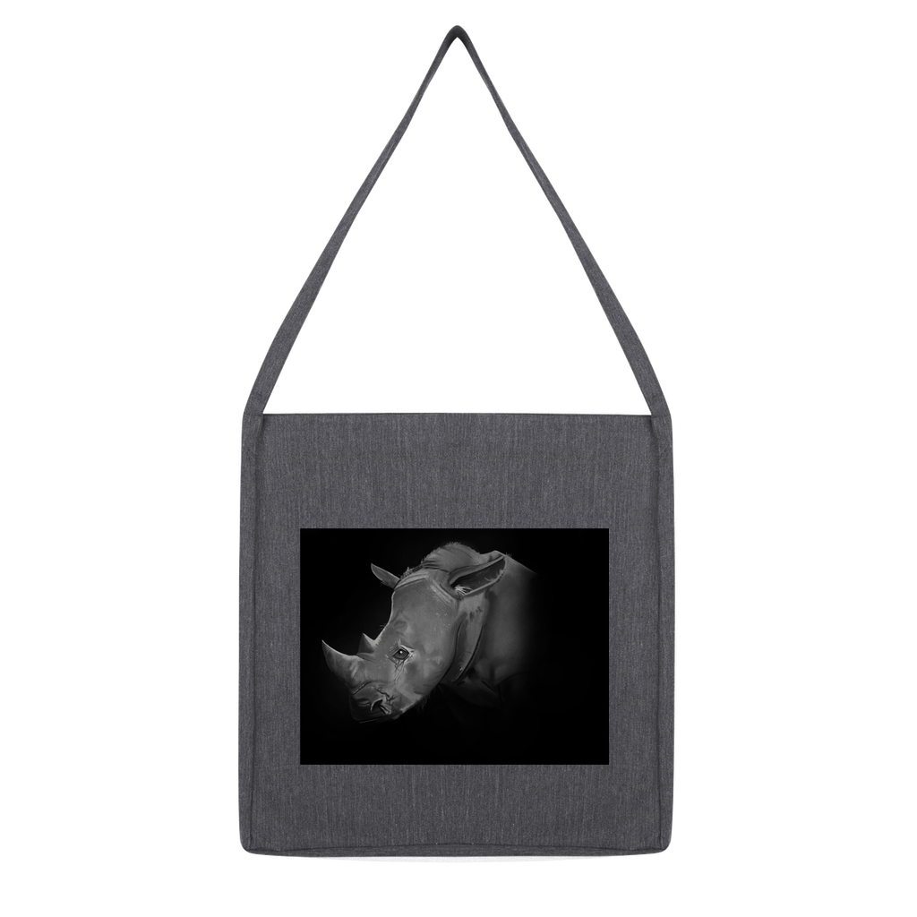 Rhino Classic Tote Bag made from recycled materials, featuring a durable woven twill design in various colors.