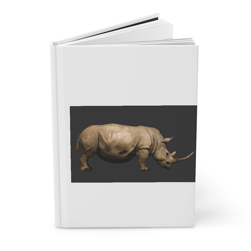 Rhino Hardcover Journal Matte with customizable cover and lined pages, showcasing a sleek design.