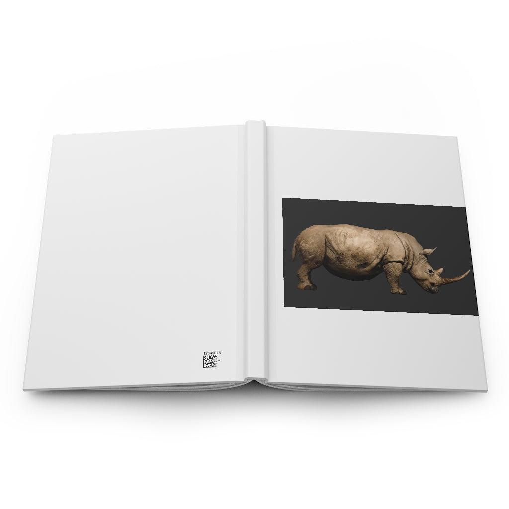 Rhino Hardcover Journal Matte with customizable cover and lined pages, showcasing a sleek design.