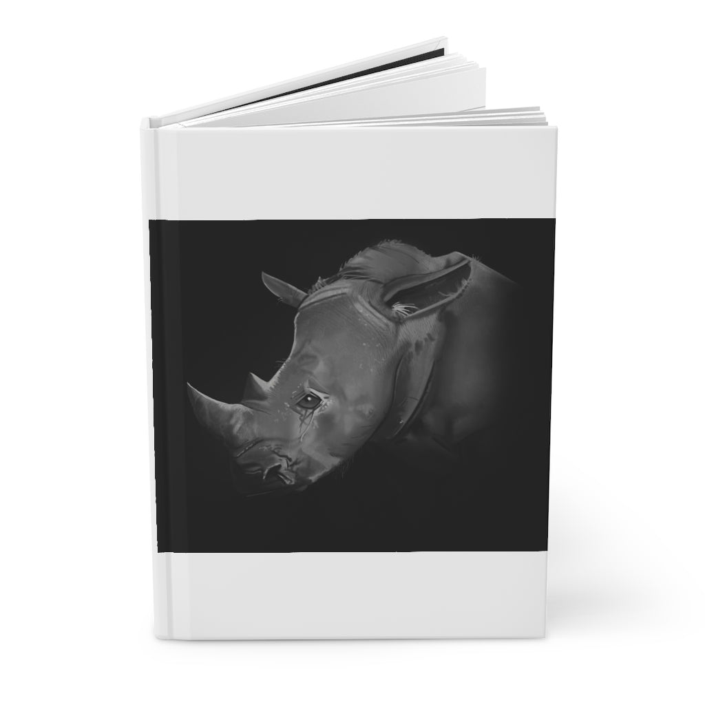 Rhino Hardcover Journal Matte with customizable cover and lined pages, showcasing its elegant design and sturdy construction.