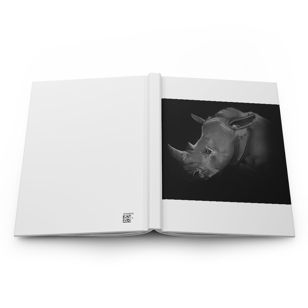 Rhino Hardcover Journal Matte with customizable cover and lined pages, showcasing its elegant design and sturdy construction.