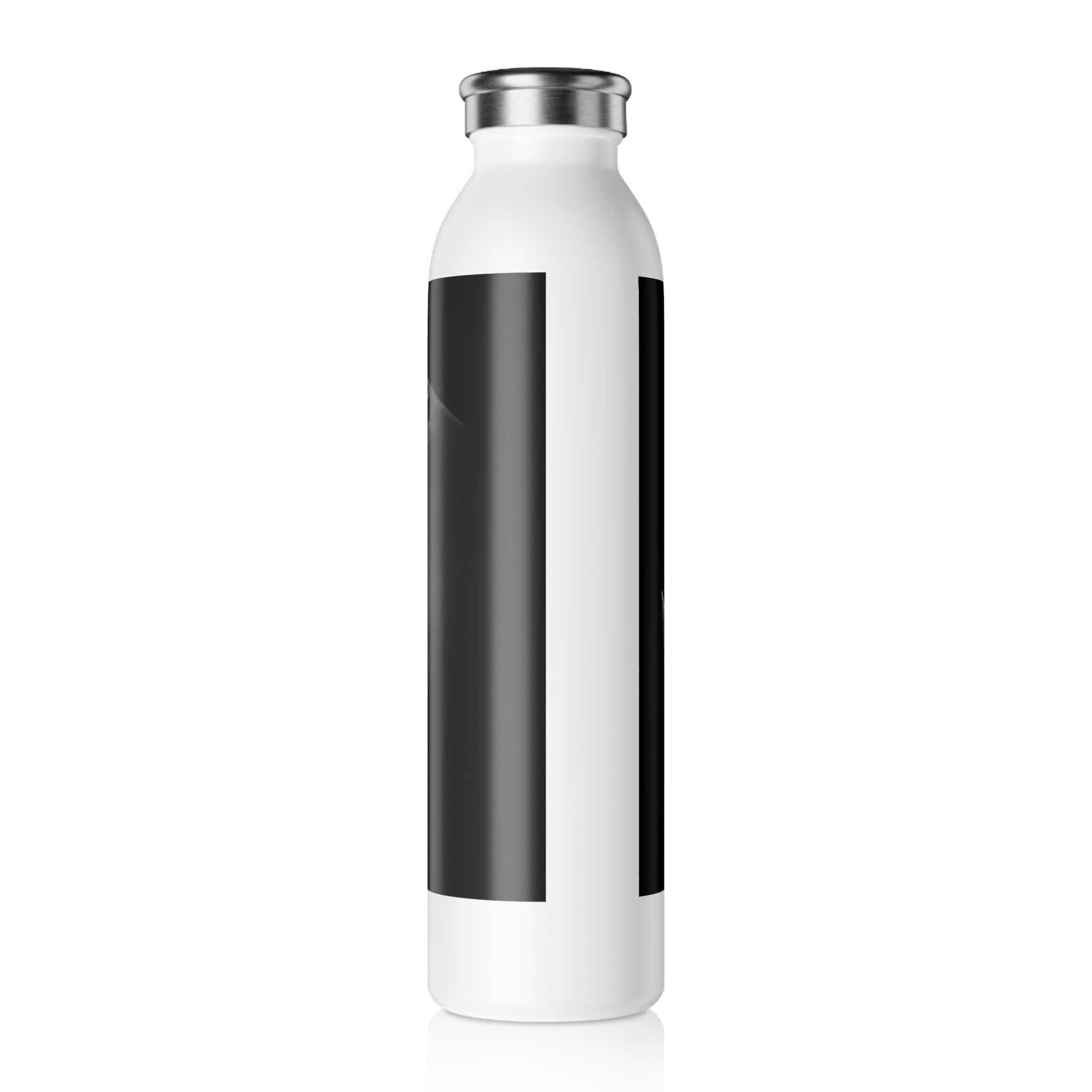 Rhino Slim Water Bottle in matte finish with stylish lid and glossy print design.