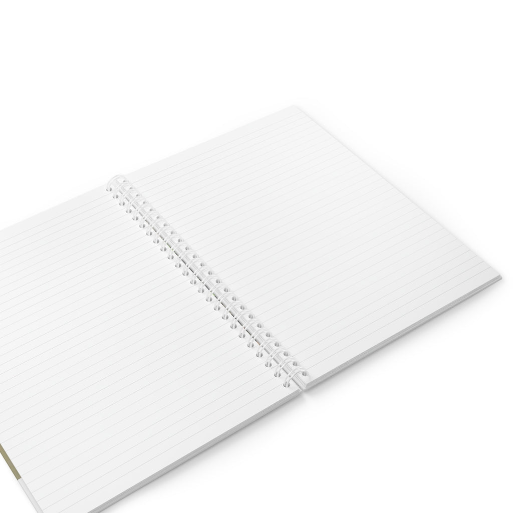 Rhino Spiral Notebook with customizable covers and wide-ruled pages, featuring a semi-gloss laminated finish.