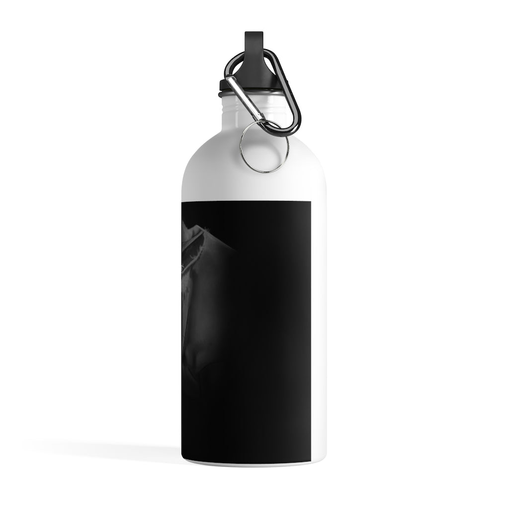 Rhino Stainless Steel Water Bottle with a plastic screw top and stylish print, perfect for hydration on the go.