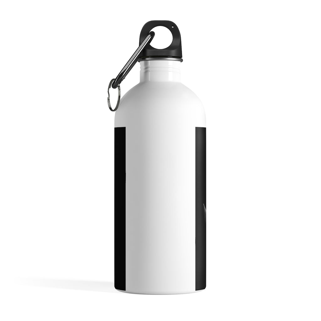 Rhino Stainless Steel Water Bottle with a plastic screw top and stylish print, perfect for hydration on the go.