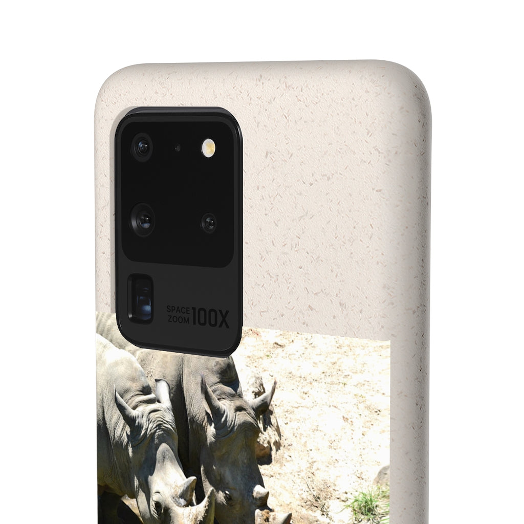 Rhinos Biodegradable Case made from plant-based materials, featuring a slim design and precise cutouts for connectivity.