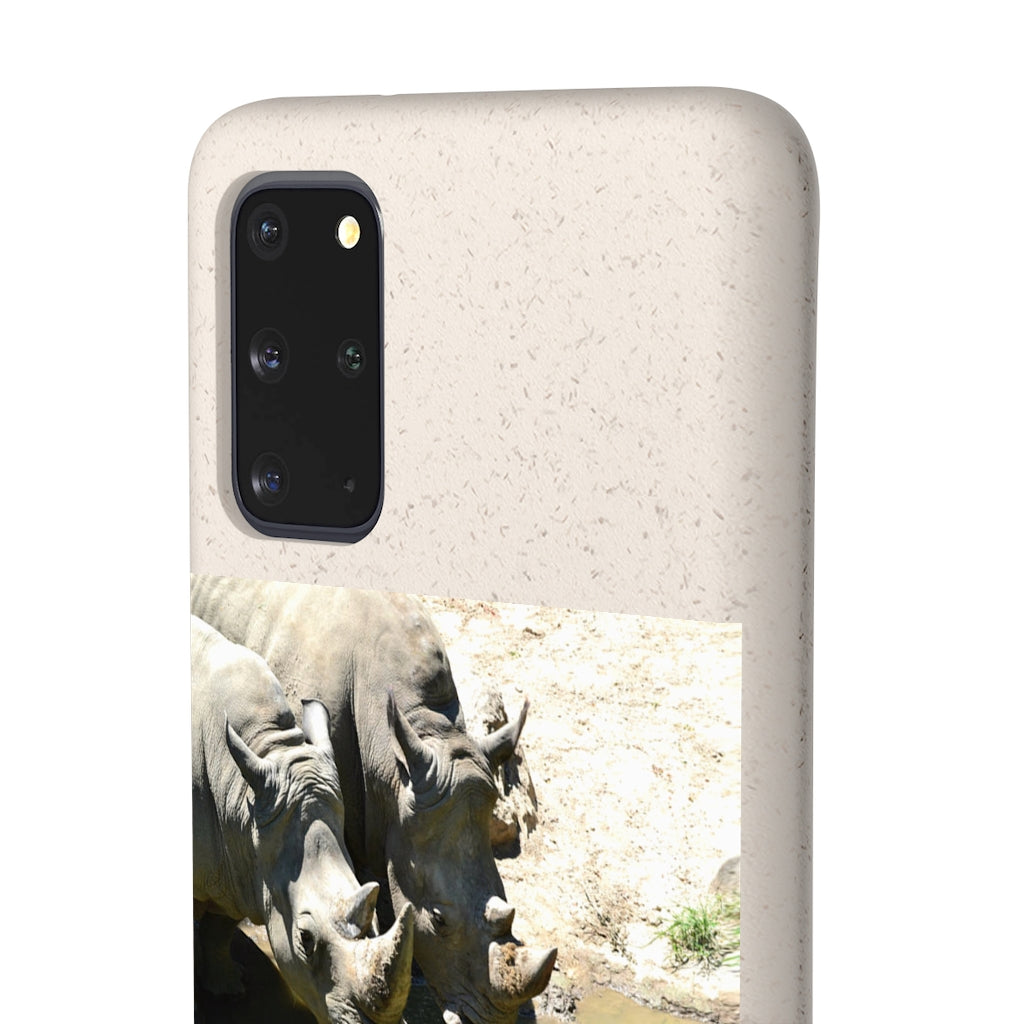 Rhinos Biodegradable Case made from plant-based materials, featuring a slim design and precise cutouts for connectivity.