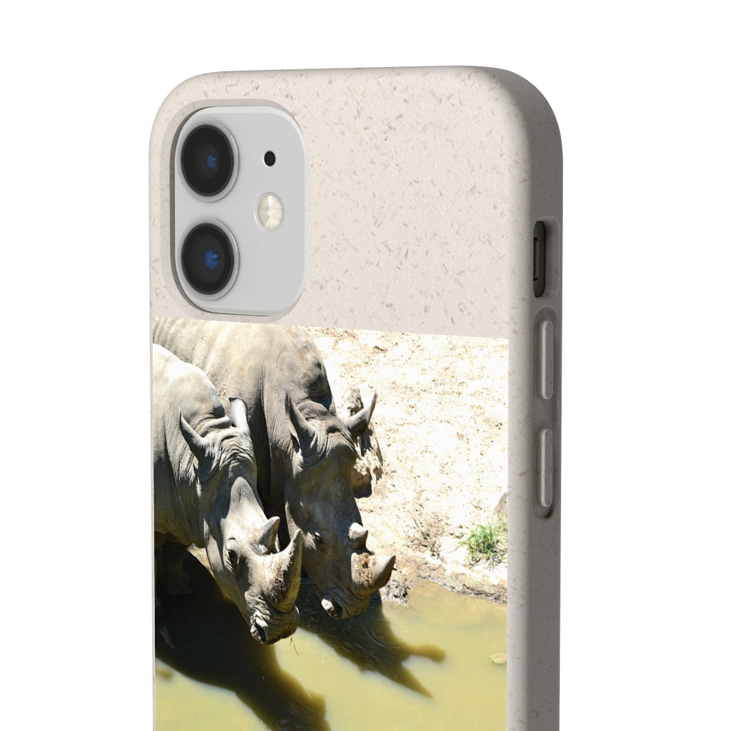 Rhinos Biodegradable Case made from plant-based materials, featuring a slim design and precise cutouts for connectivity.