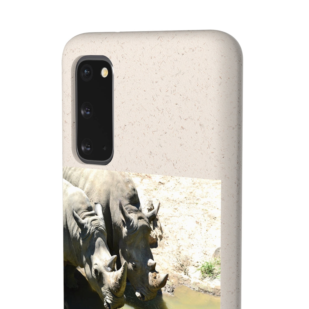 Rhinos Biodegradable Case made from plant-based materials, featuring a slim design and precise cutouts for connectivity.