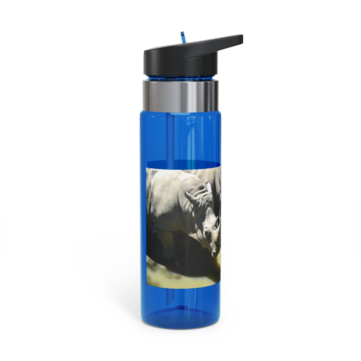 Rhinos Kensington Tritan™ Sport Bottle, 20oz in vibrant colors with a carabiner hook, showcasing its durable and stylish design.