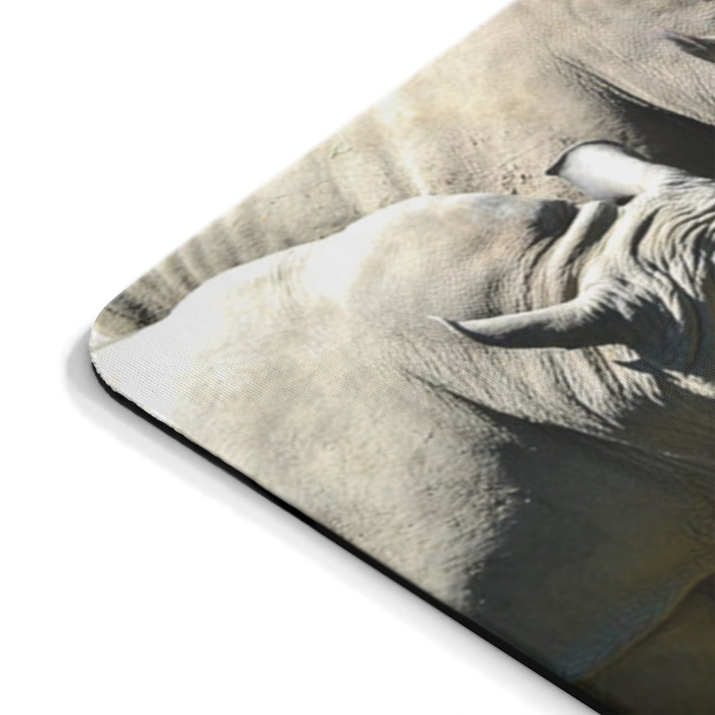 Rhinos Mouse Pad featuring vibrant design and non-slip base, perfect for enhancing workspace aesthetics.