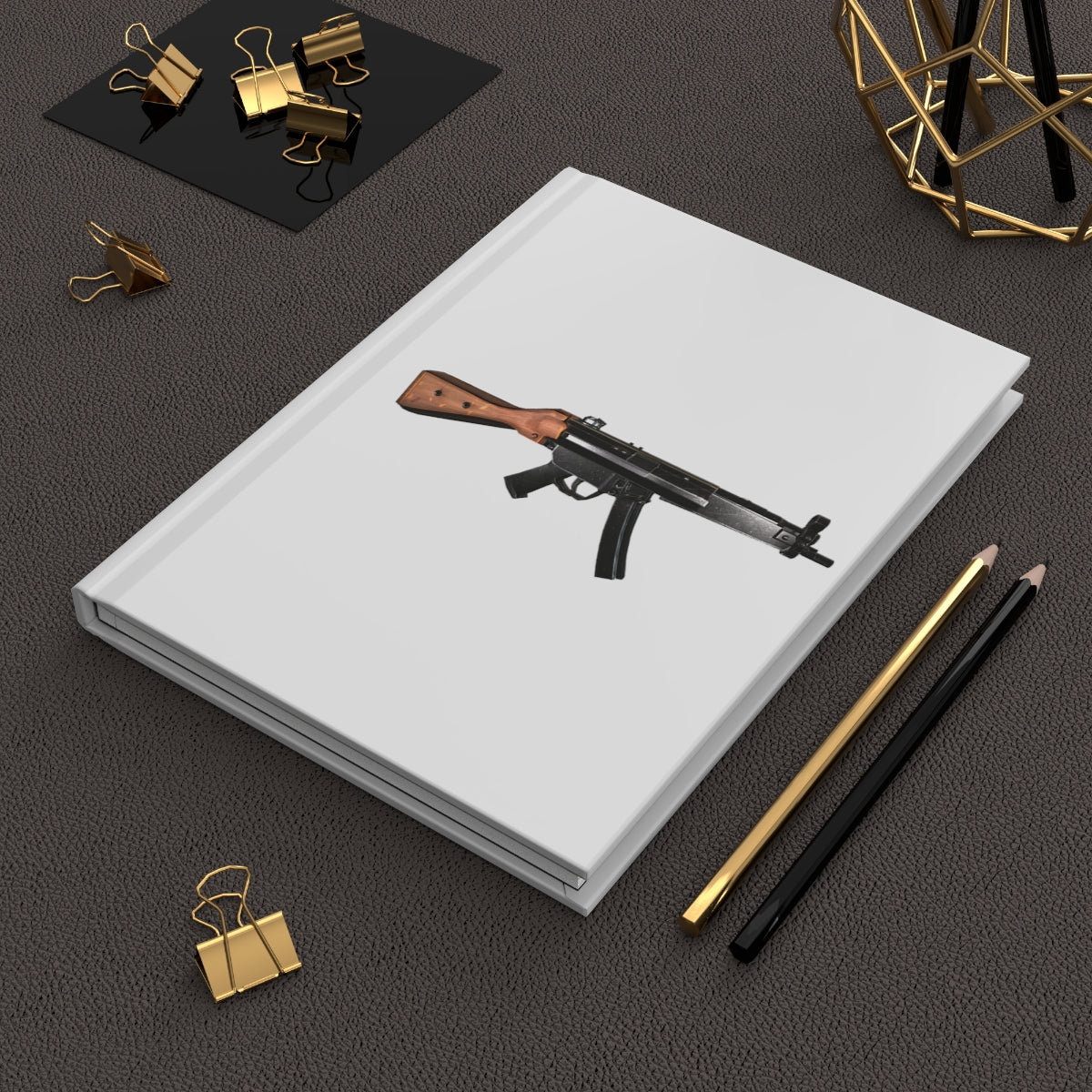 Rifle Hardcover Journal Matte with customizable covers, showcasing a stylish matte finish and lined pages.